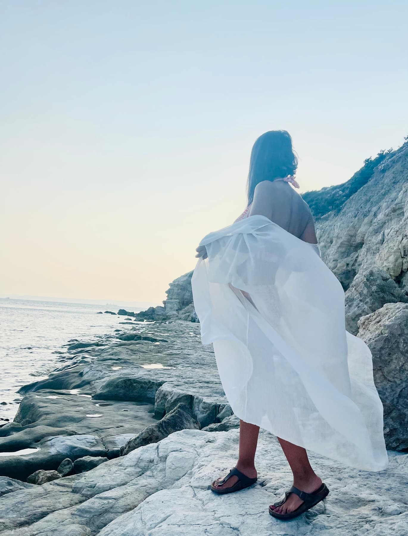 Beyaz Şifon Kimono