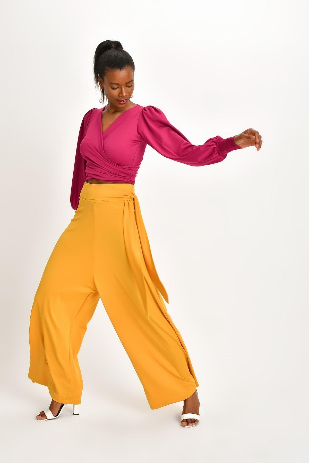SARI BOL PAÇA PANTOLON