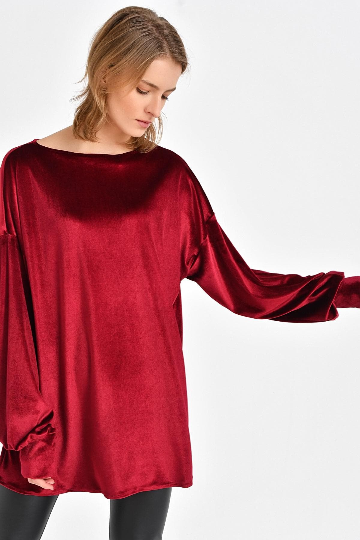 BORDO KADİFE TUNİK