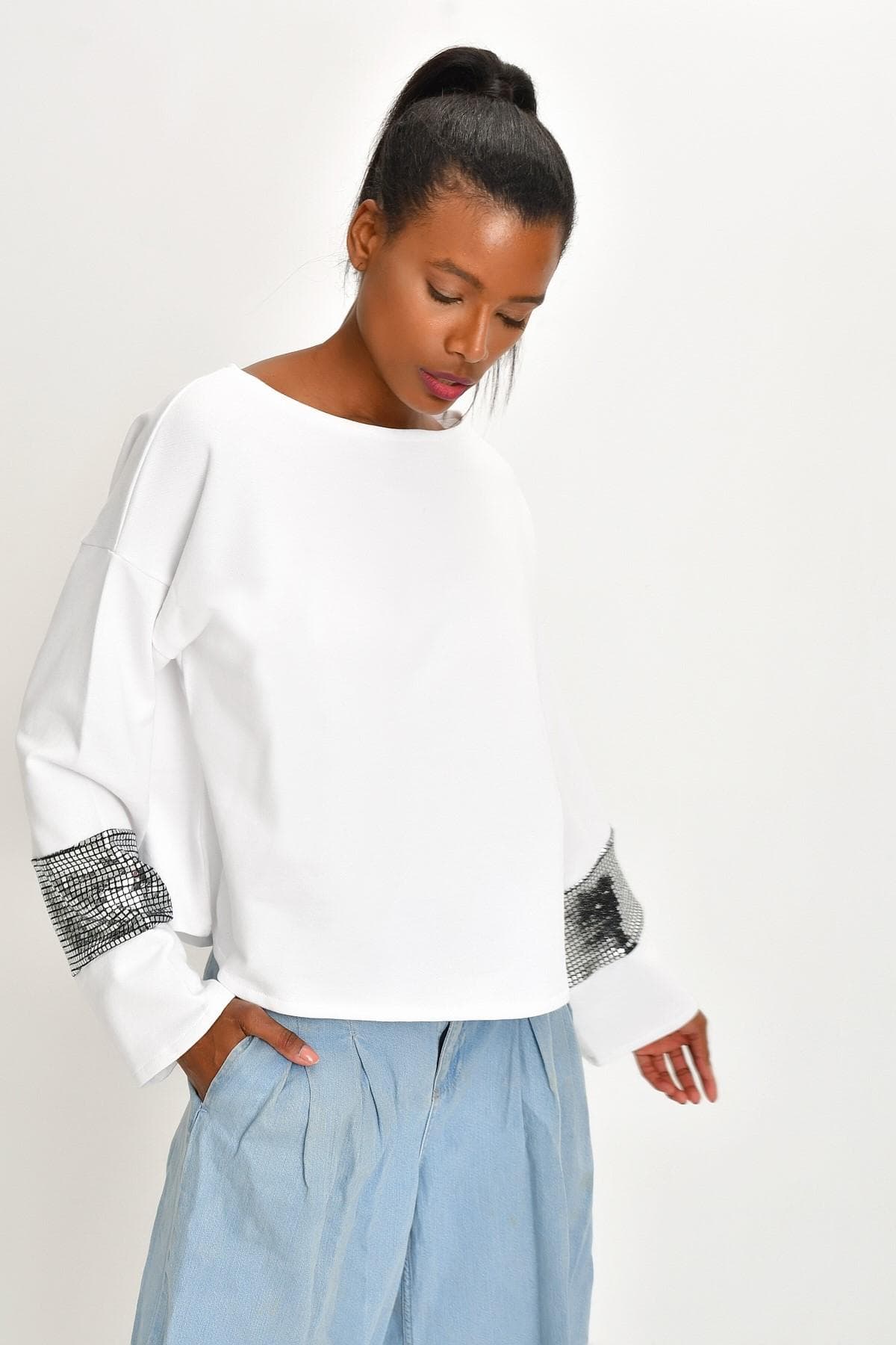KOL DETAYLI SWEATSHRT  - 3