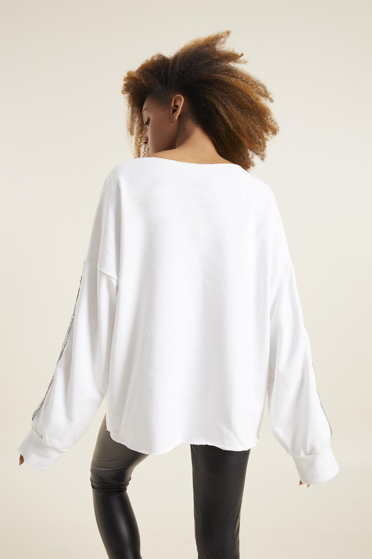 LAME KOL DETAY SWEATSHIRT  - 4