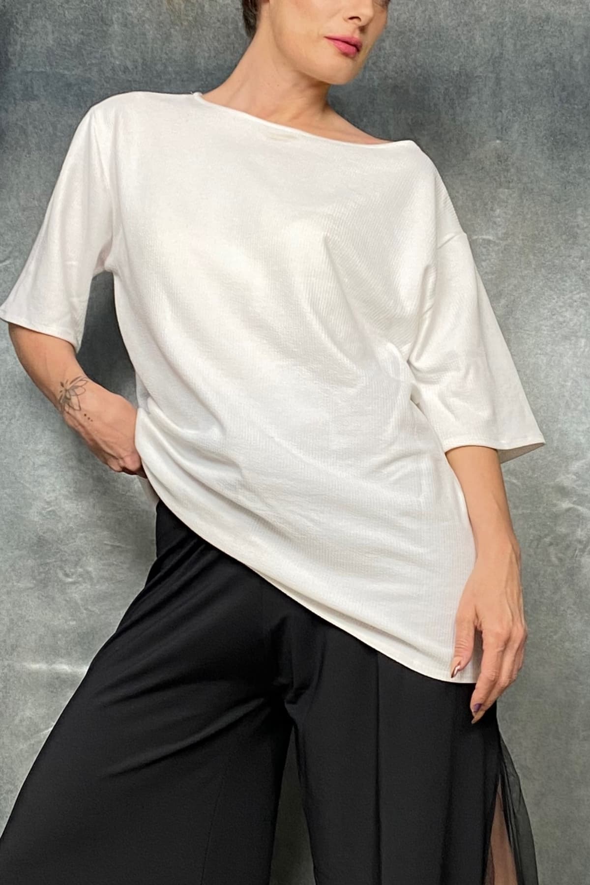 OVERSİZE BOL TSHIRT-ELBİSE TUNİK - 2