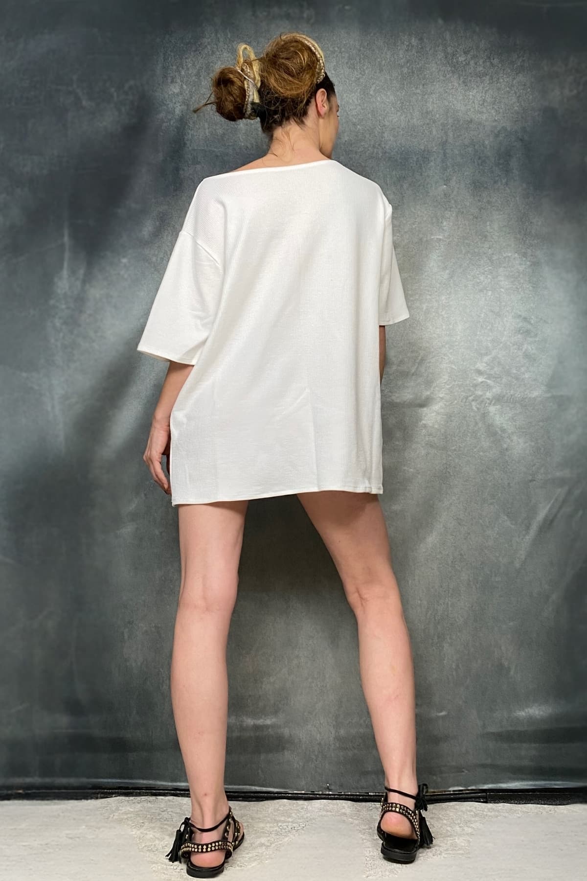 OVERSİZE BOL TSHIRT-ELBİSE TUNİK - 5