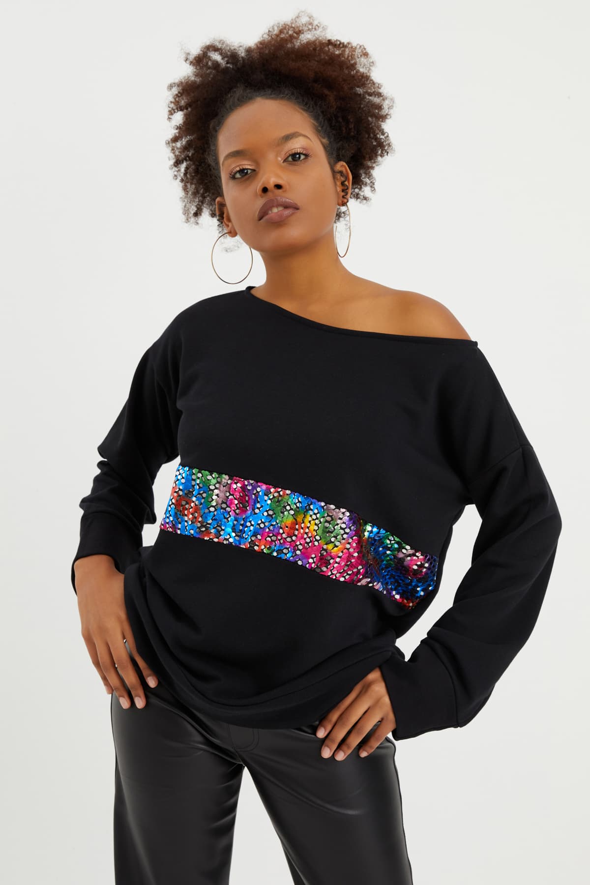 PAYETLİ SWEATSHIRT  - 4