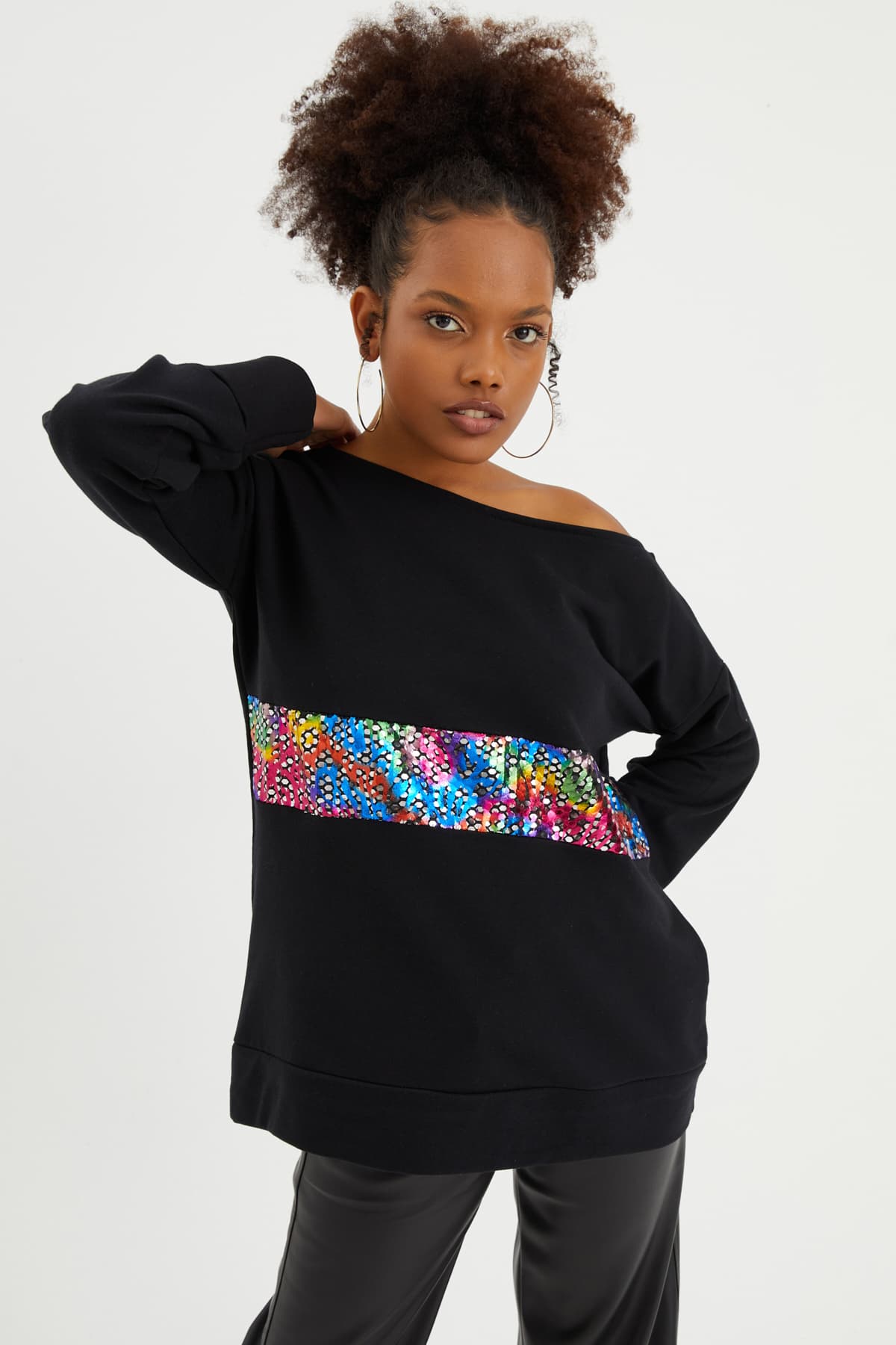 PAYETLİ SWEATSHIRT  - 3