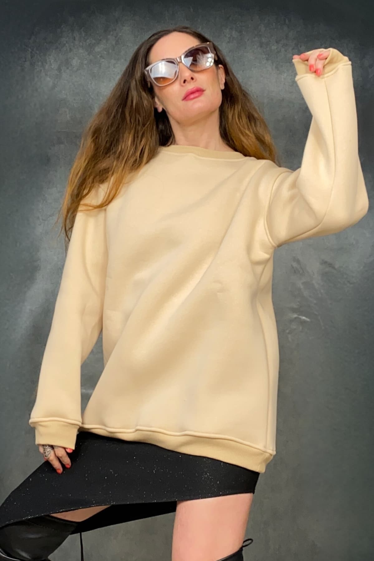 ŞARDONLU KALIN SWEATSHİRT - 3