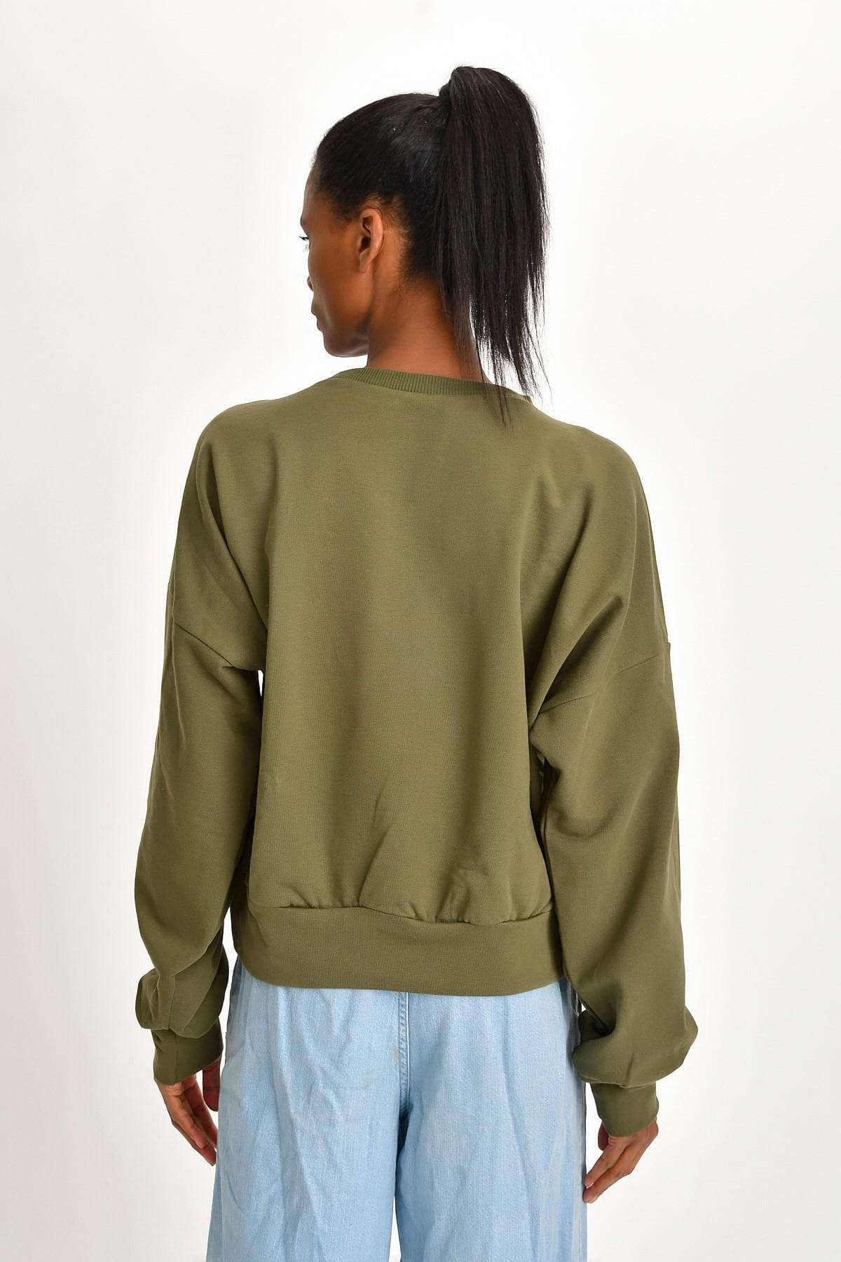 BASİC HAKİ SWEATSHIRT - 5