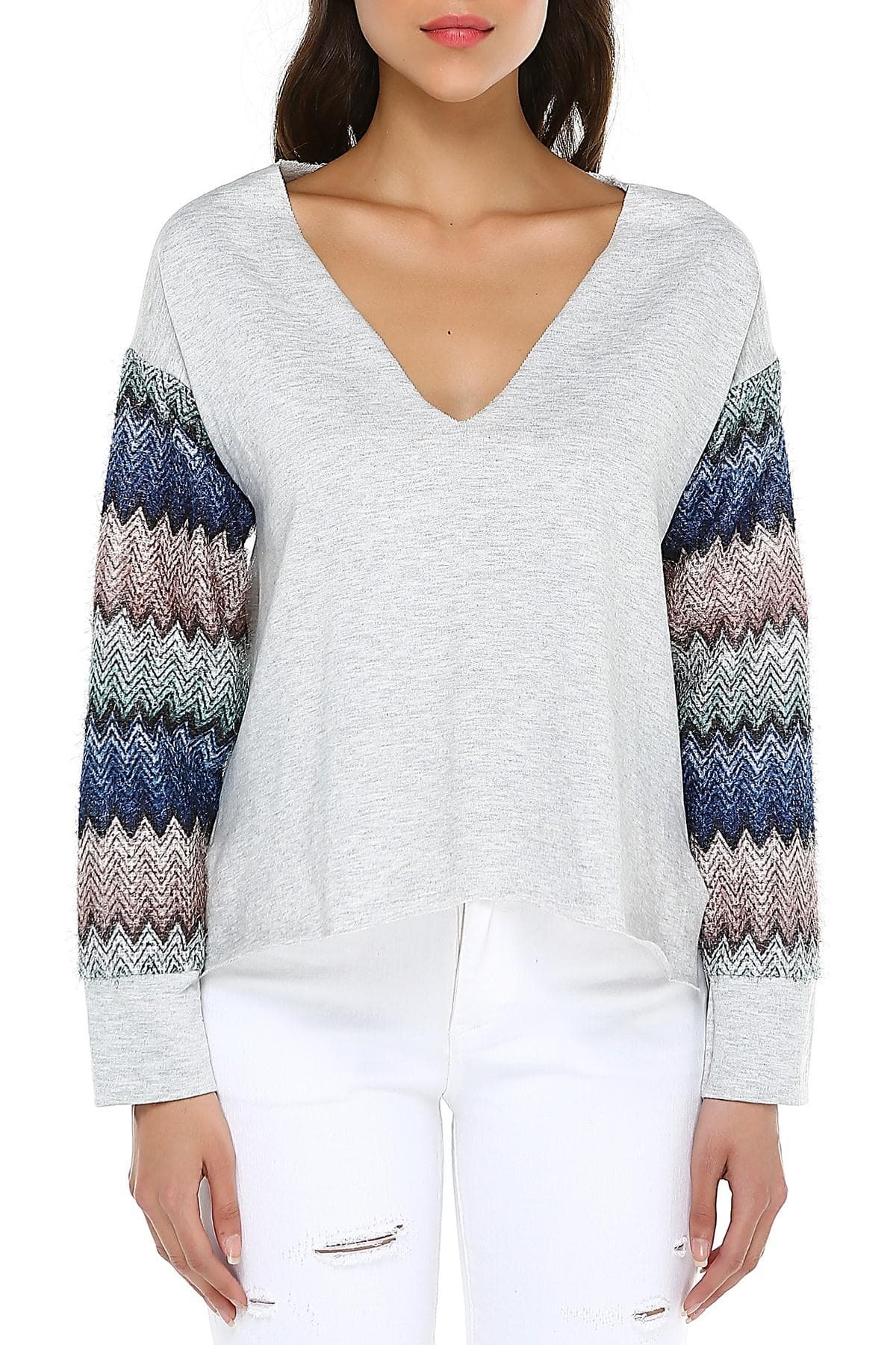 V YAKA SWEATSHİRT   - 3