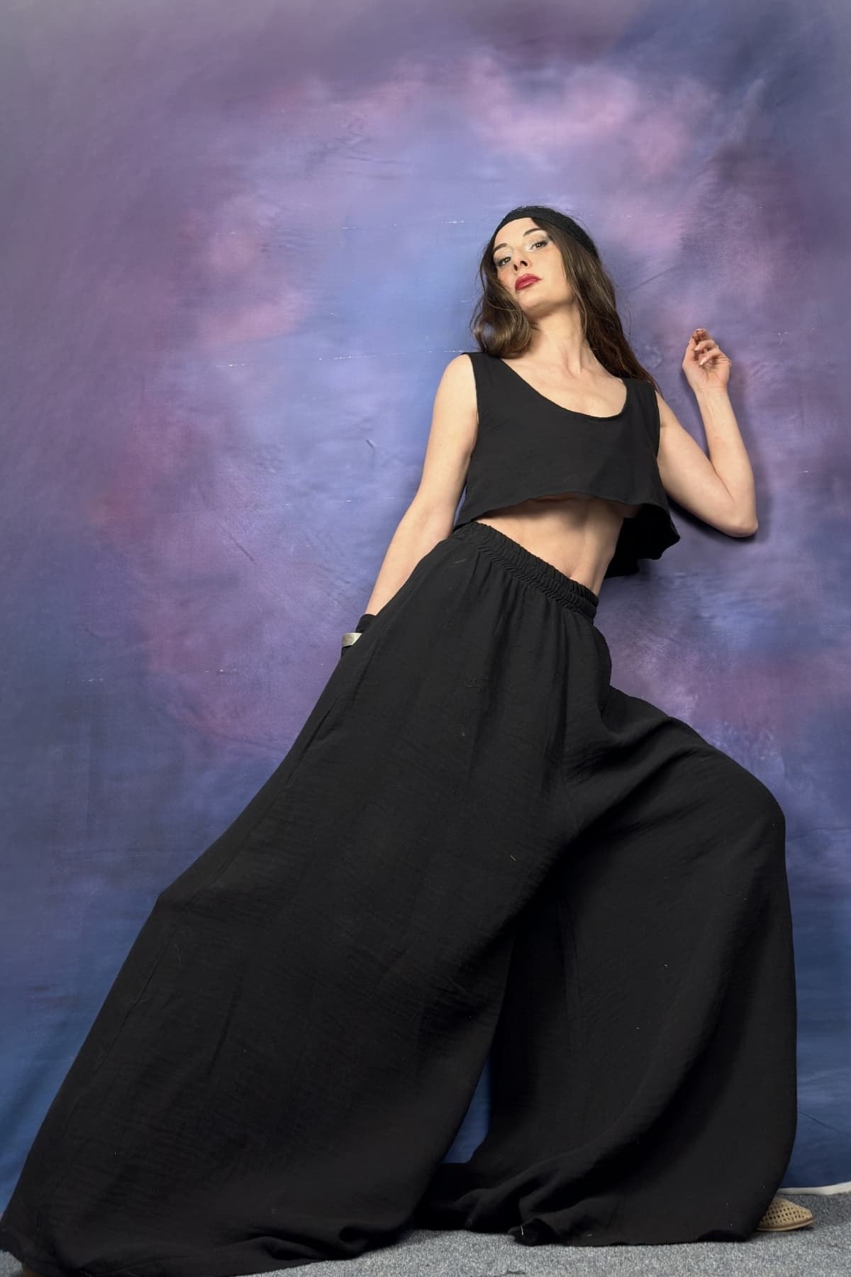 BAMBU CROP ASKILI BLUZ - 4