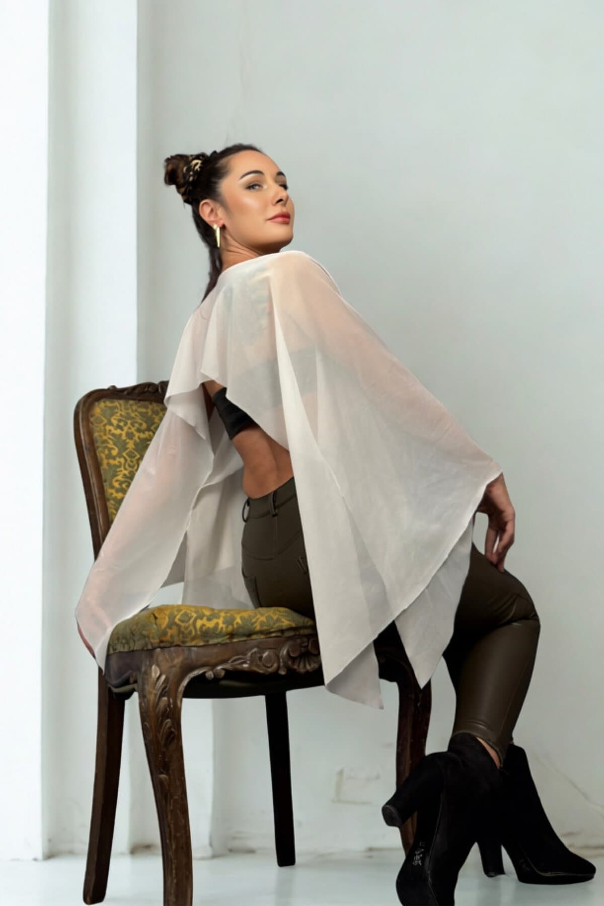 EKRU YARASA BLUZ BOLERO - 6