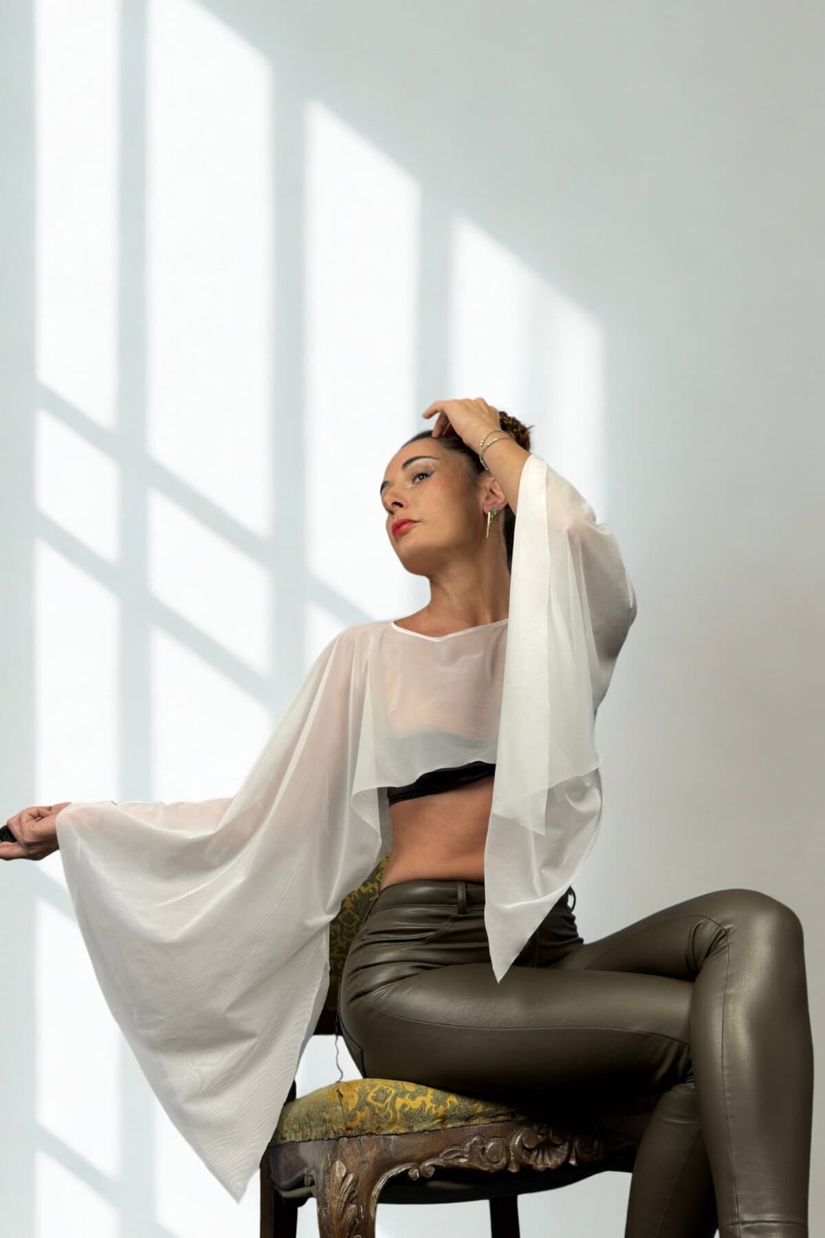 EKRU YARASA BLUZ BOLERO - 5