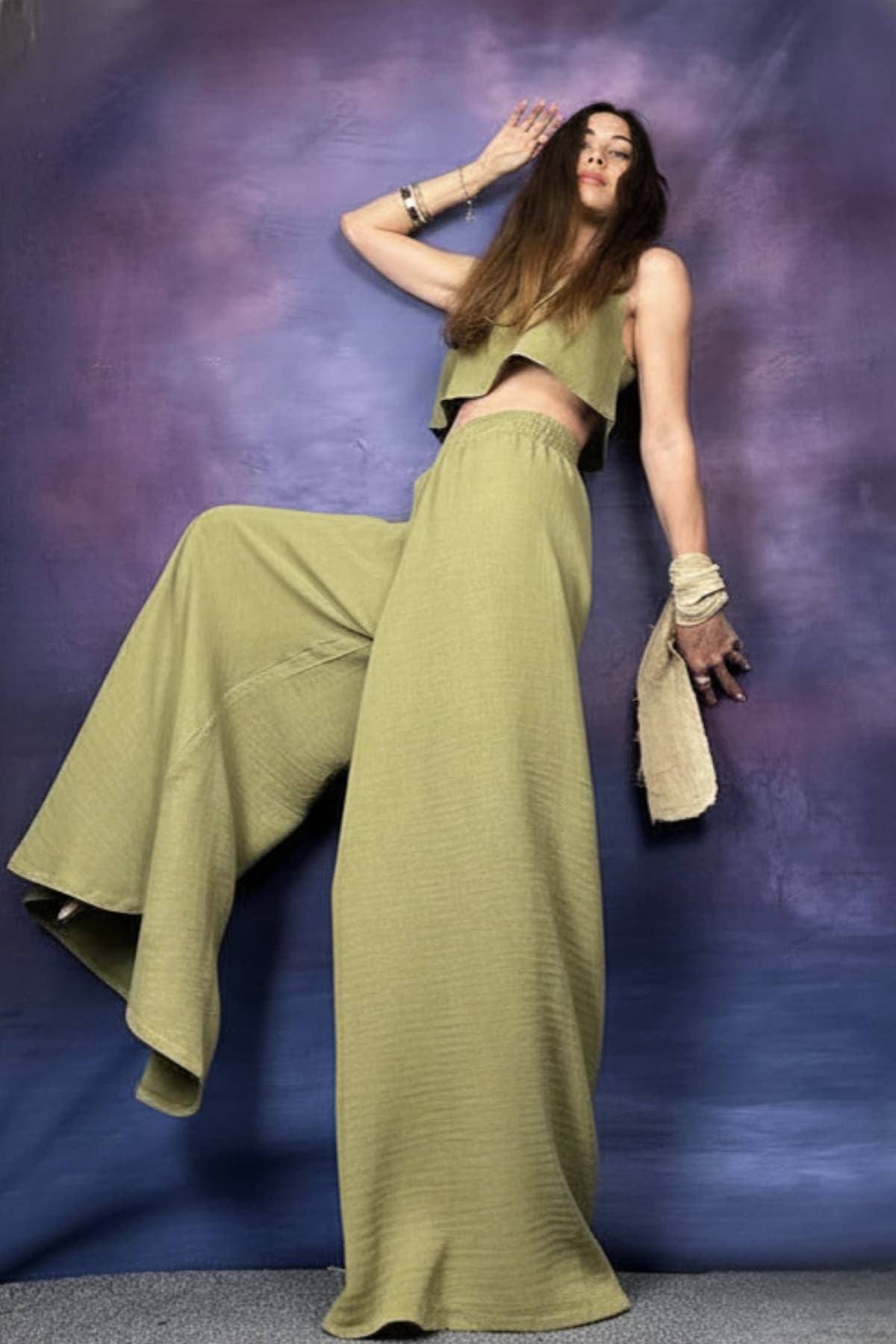 GENİŞ KESİM BAMBU PANTOLON - 4