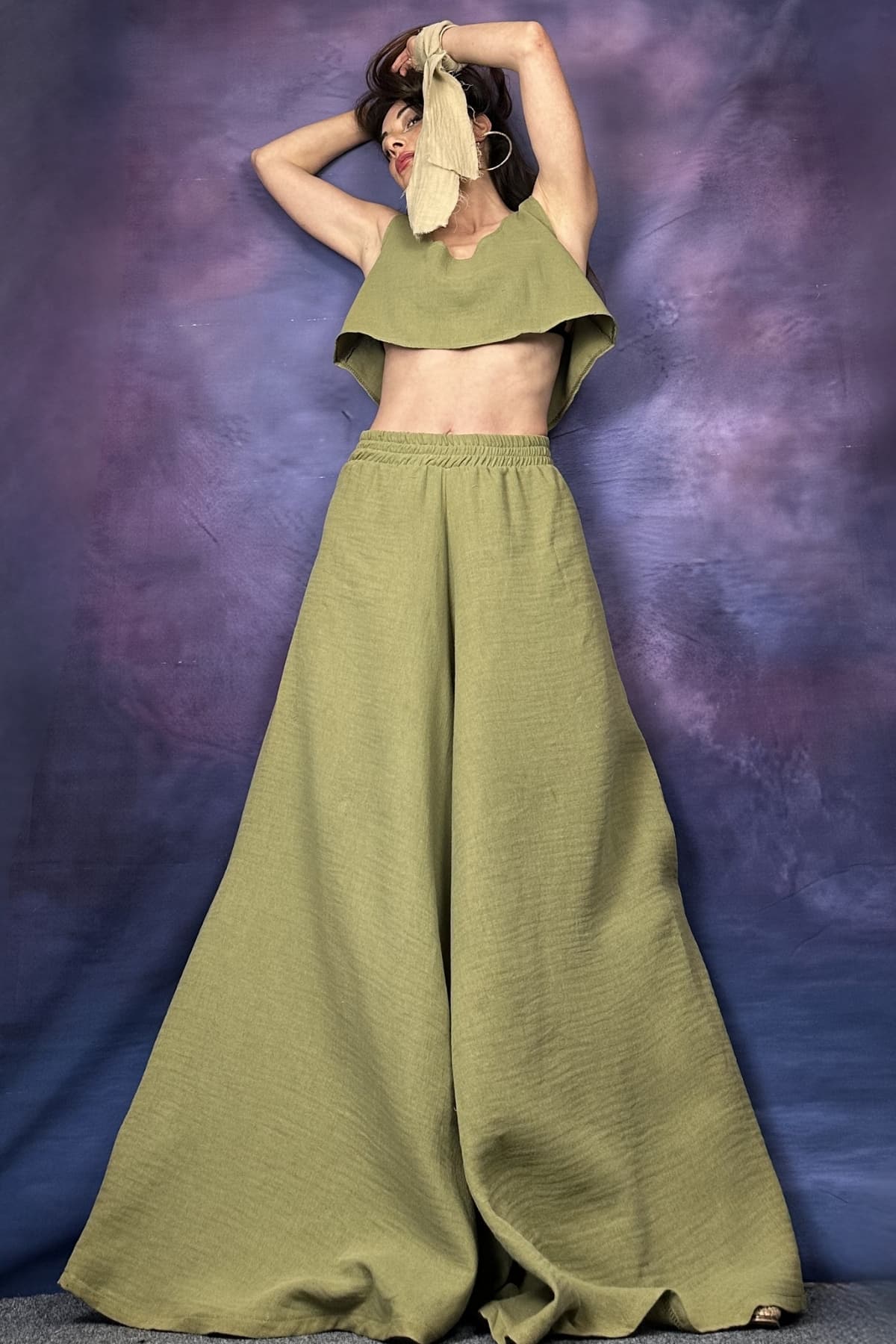 GENİŞ KESİM BAMBU PANTOLON