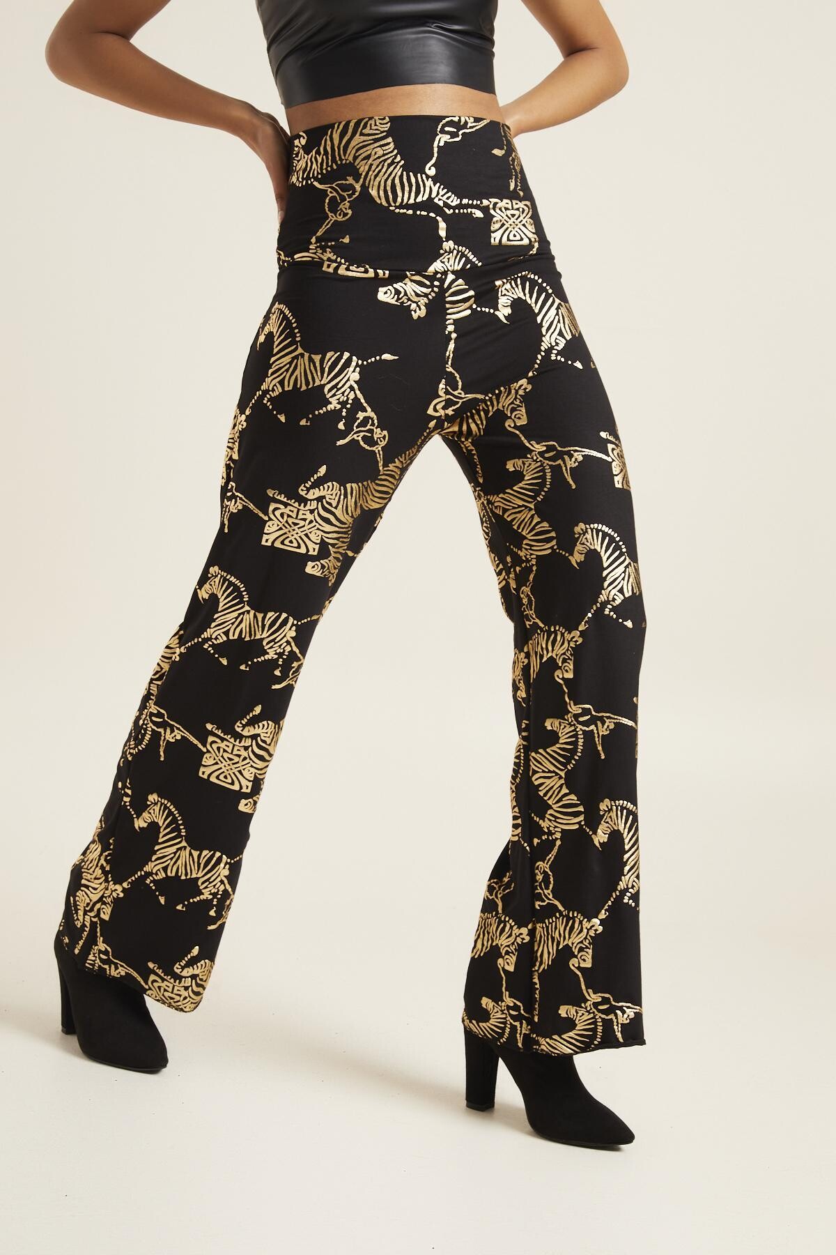 ZEBRA DESENLİ BOL PAÇA PANTOLON