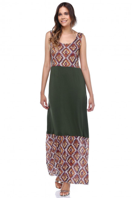 ETNİK DESENLİ ELBİSE  