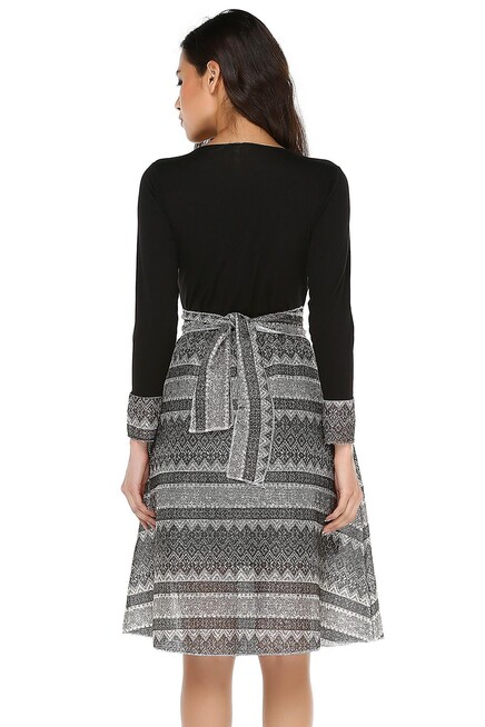 ETNİK DESENLİ ELBİSE  