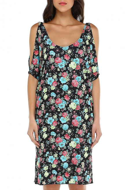 GENİŞ KESİM OMUZ DEKOLTELİ ELBİSE  