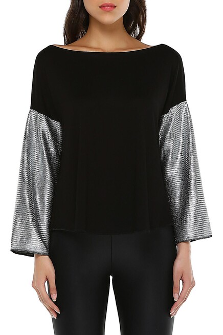 KOLU LAME DETAY TUNİK  