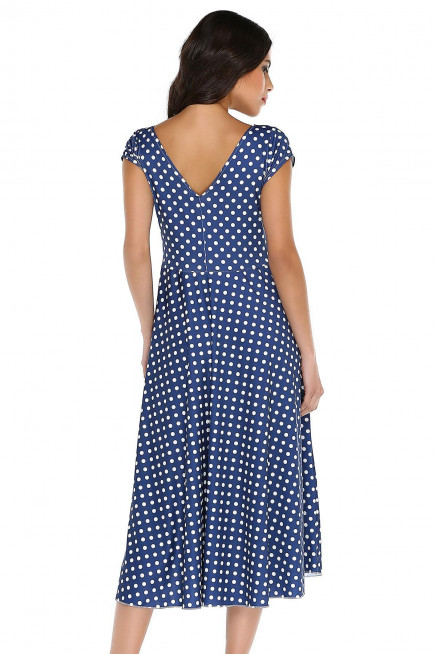 PUANTİYELİ V YAKA ELBİSE  