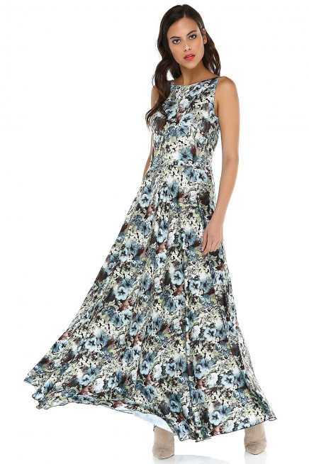 SIRT DEKOLTELİ MAXİ ELBİSE  