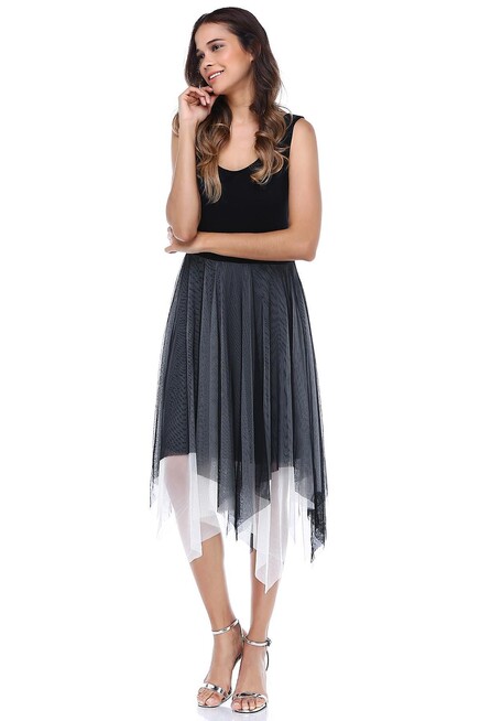 TÜL ETEKLİ ELBİSE  