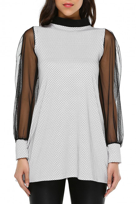 TÜL KOLLU PUANTİYE TUNİK  