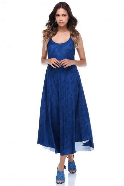 VEREV KESİM SIRT DETAYLI ELBİSE  