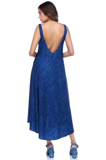 VEREV KESİM SIRT DETAYLI ELBİSE  