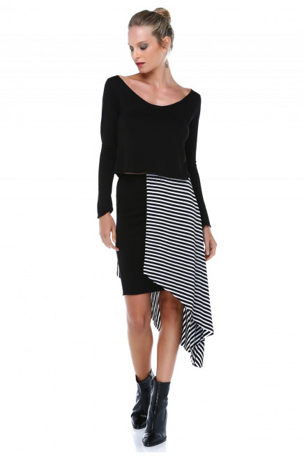 ASİMETRİK KESİM ÇİFT KAT ETEK 