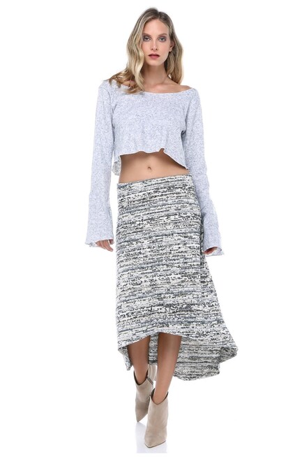 ASİMETRİK YÜNLÜ ETEK  