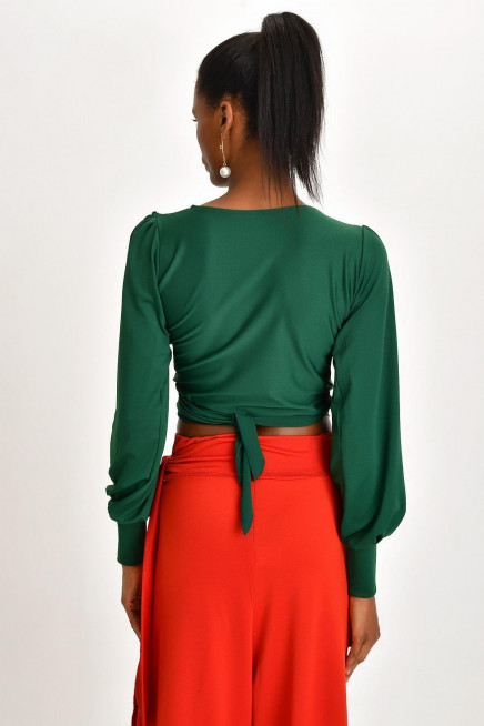 ÇİFT KULLANIMLI KREP ANVELOP BLUZ 