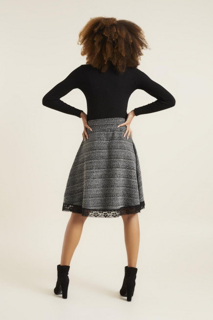 DANTEL DETAYLI ÖRME ETEK 