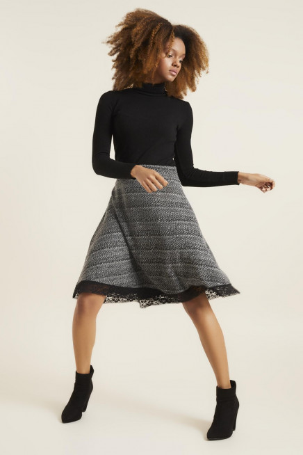 DANTEL DETAYLI ÖRME ETEK 