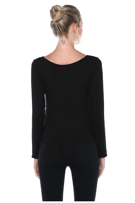 DANTEL DETAYLI TRİKO BLUZ 