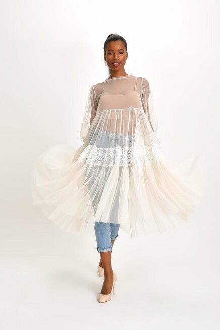 DANTELLİ TÜL TUNİK ELBİSE 