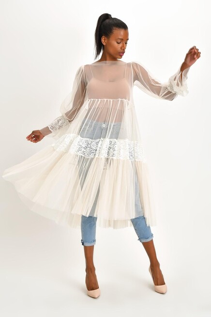 DANTELLİ TÜL TUNİK ELBİSE 