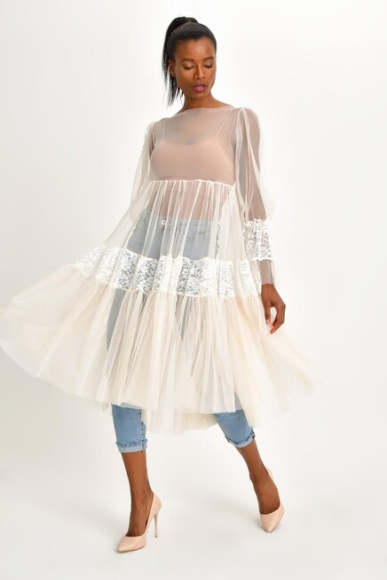 DANTELLİ TÜL TUNİK ELBİSE 