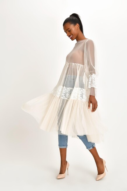 DANTELLİ TÜL TUNİK ELBİSE 