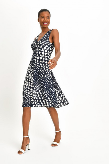 DESENLİ KREP ELBİSE 