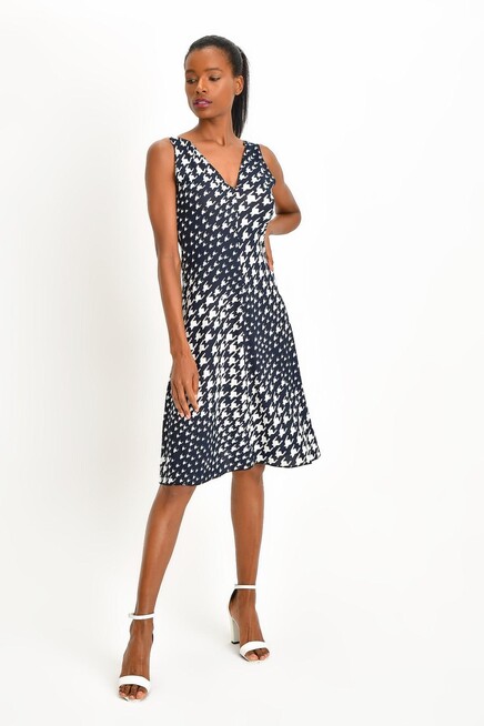 DESENLİ KREP ELBİSE 