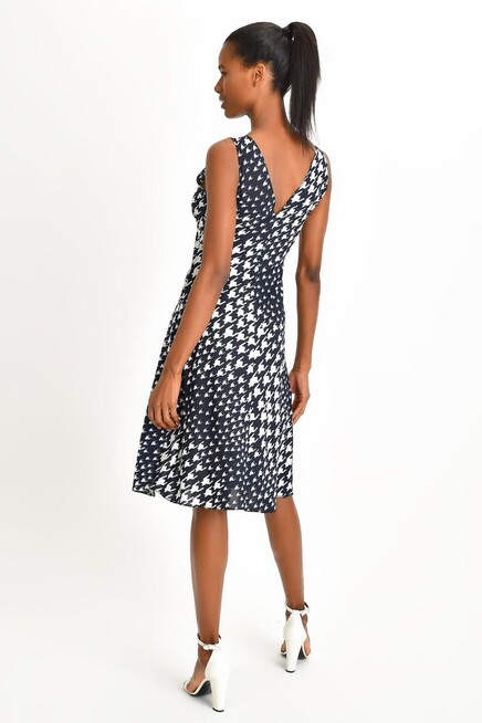 DESENLİ KREP ELBİSE 