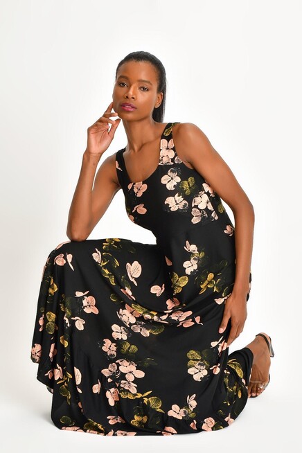 DESENLİ MAXİ ELBİSE 