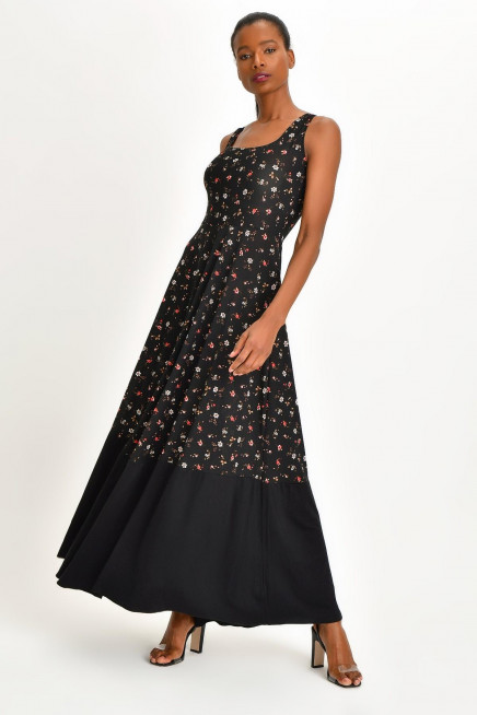 DESENLİ MAXİ ELBİSE 