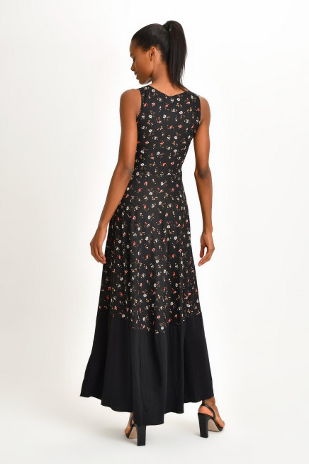 DESENLİ MAXİ ELBİSE 