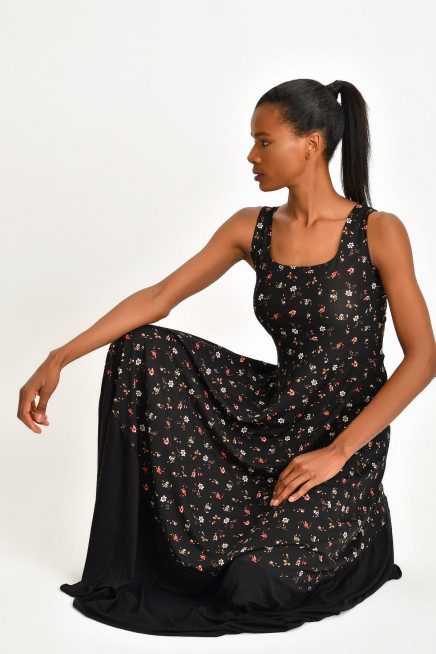 DESENLİ MAXİ ELBİSE 