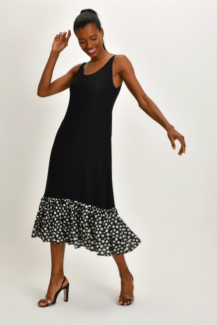 ETEK UCU DESENLİ ELBİSE 