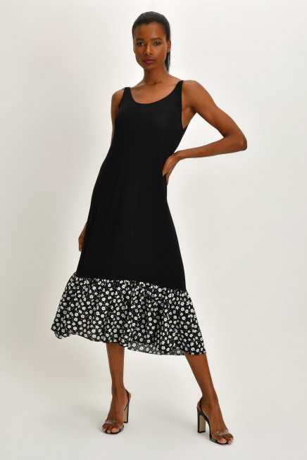 ETEK UCU DESENLİ ELBİSE 