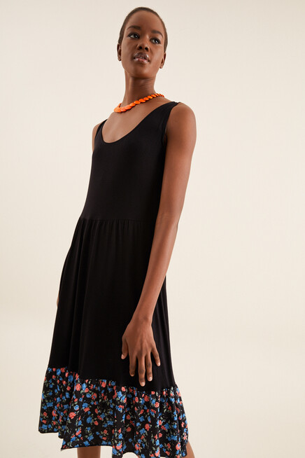 ETEK UCU FIRFIRLI ELBİSE