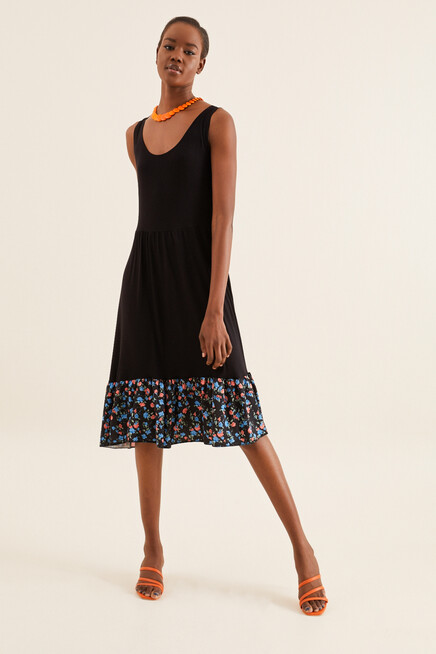 ETEK UCU FIRFIRLI ELBİSE