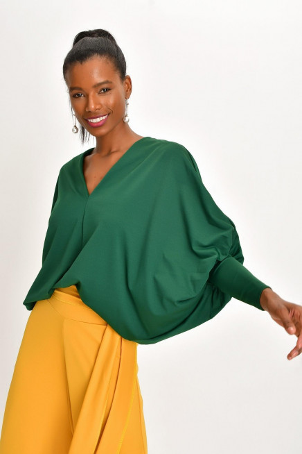 GENİŞ KESİM KREP BLUZ 